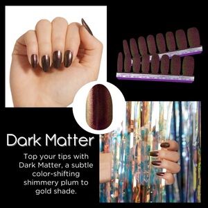 Color Street Dark Matter Plum to Gold Color-Shifting Press-On Nails